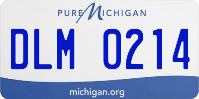 MI license plate DLM0214