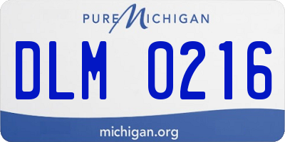 MI license plate DLM0216