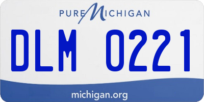 MI license plate DLM0221