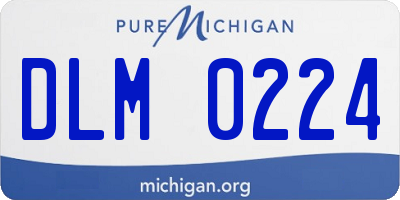 MI license plate DLM0224