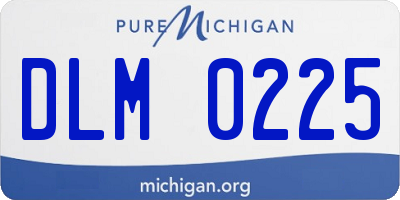 MI license plate DLM0225