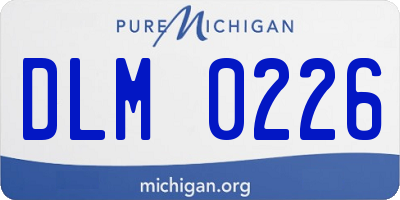 MI license plate DLM0226
