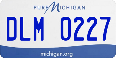 MI license plate DLM0227