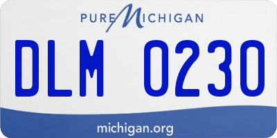 MI license plate DLM0230