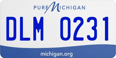 MI license plate DLM0231