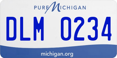 MI license plate DLM0234