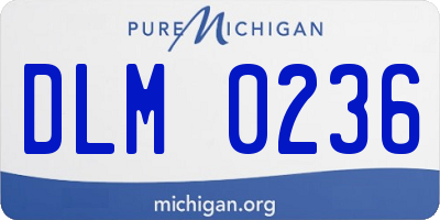 MI license plate DLM0236