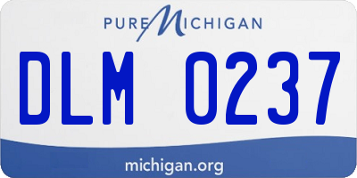 MI license plate DLM0237