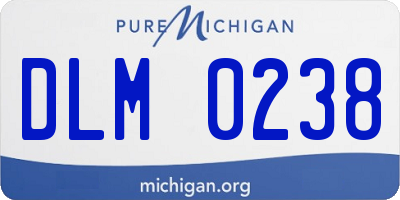 MI license plate DLM0238
