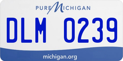 MI license plate DLM0239