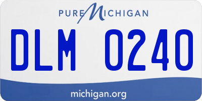 MI license plate DLM0240