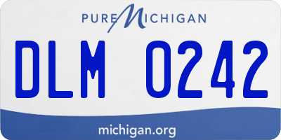 MI license plate DLM0242