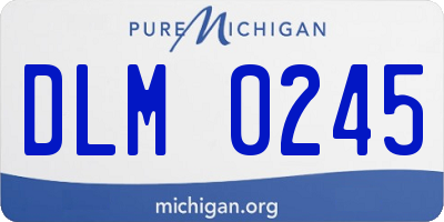 MI license plate DLM0245
