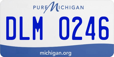 MI license plate DLM0246