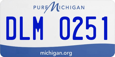 MI license plate DLM0251