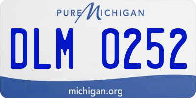 MI license plate DLM0252