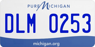 MI license plate DLM0253