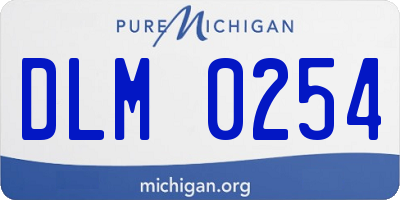 MI license plate DLM0254