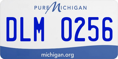 MI license plate DLM0256