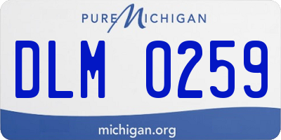 MI license plate DLM0259