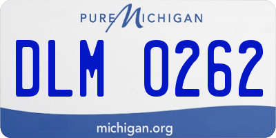 MI license plate DLM0262