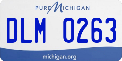 MI license plate DLM0263