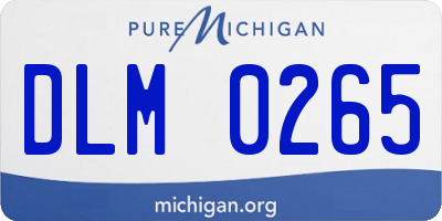 MI license plate DLM0265