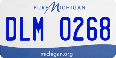 MI license plate DLM0268