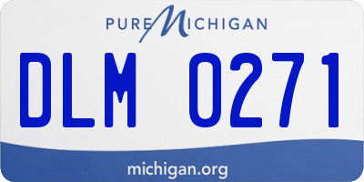 MI license plate DLM0271