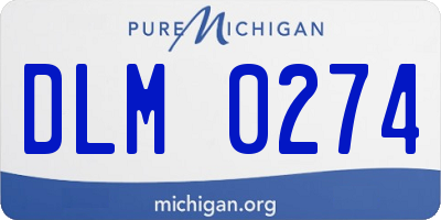 MI license plate DLM0274