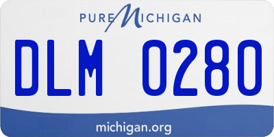 MI license plate DLM0280