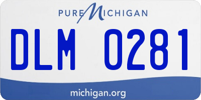 MI license plate DLM0281