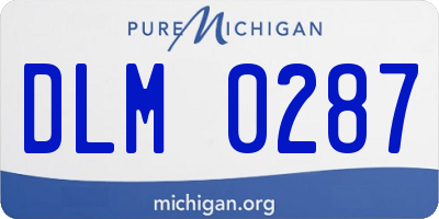 MI license plate DLM0287