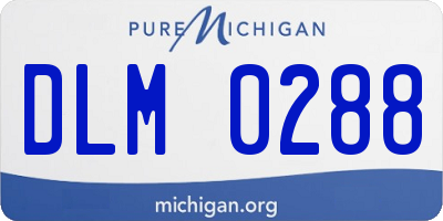 MI license plate DLM0288