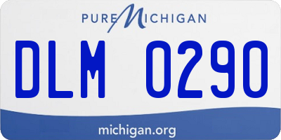 MI license plate DLM0290