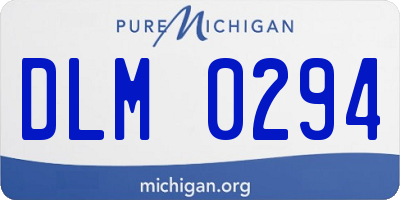 MI license plate DLM0294