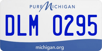 MI license plate DLM0295