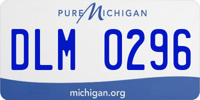 MI license plate DLM0296