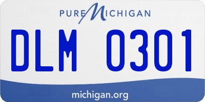 MI license plate DLM0301