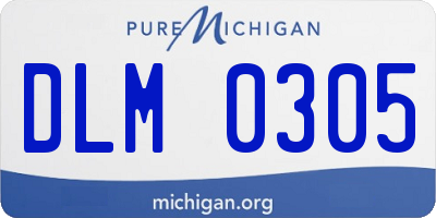 MI license plate DLM0305