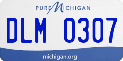 MI license plate DLM0307