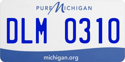 MI license plate DLM0310