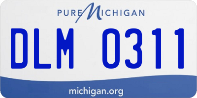 MI license plate DLM0311