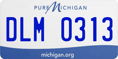 MI license plate DLM0313