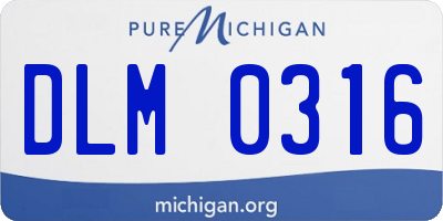 MI license plate DLM0316