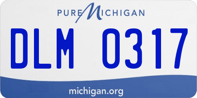 MI license plate DLM0317