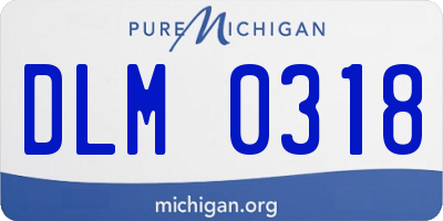 MI license plate DLM0318