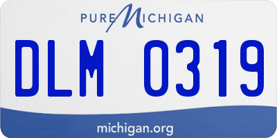 MI license plate DLM0319