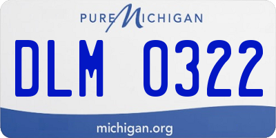 MI license plate DLM0322