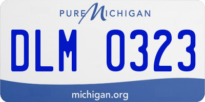 MI license plate DLM0323